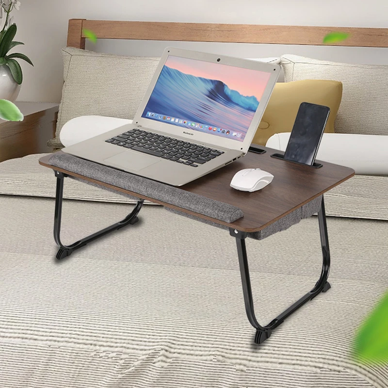 MUMUCC Foldable Adjustable Four Gears Computer Desk Laptop Bed Desk Writing Desk for Home Office and Dormitory