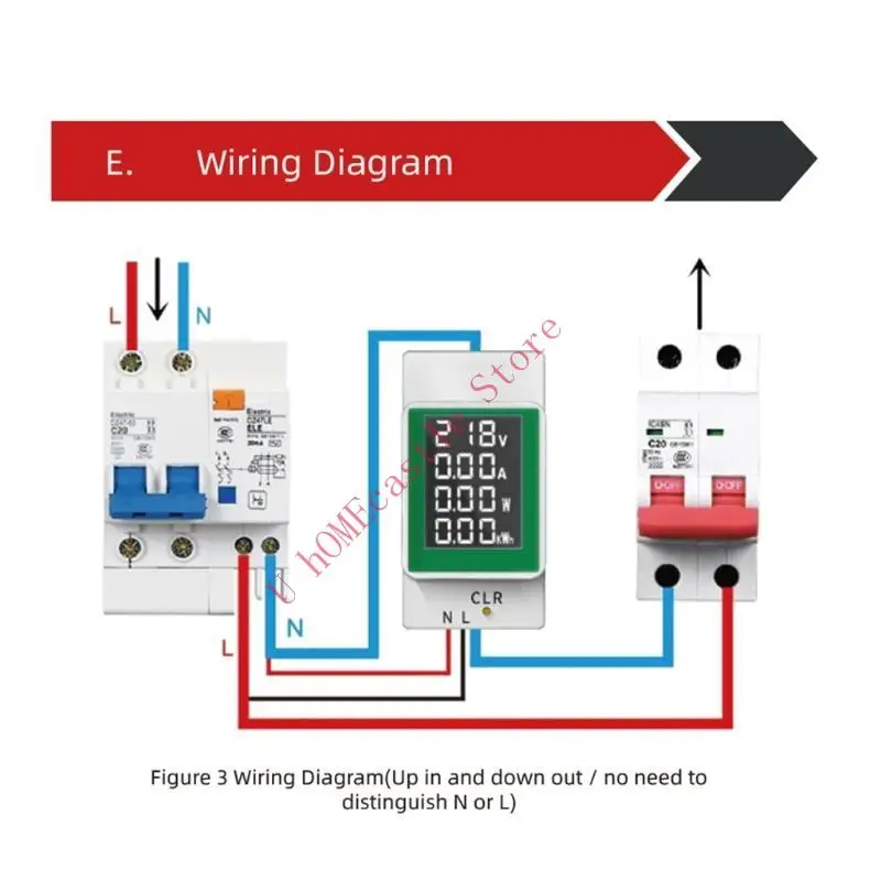 63HF Multi-Functional Din Current Power Factor Meter Electric Energy