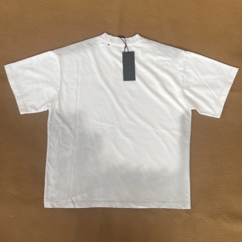 Good Quality Retro Streetwear Hip Hop Casual Washed Short Sleeve Satoshi T Shirt Men Woman