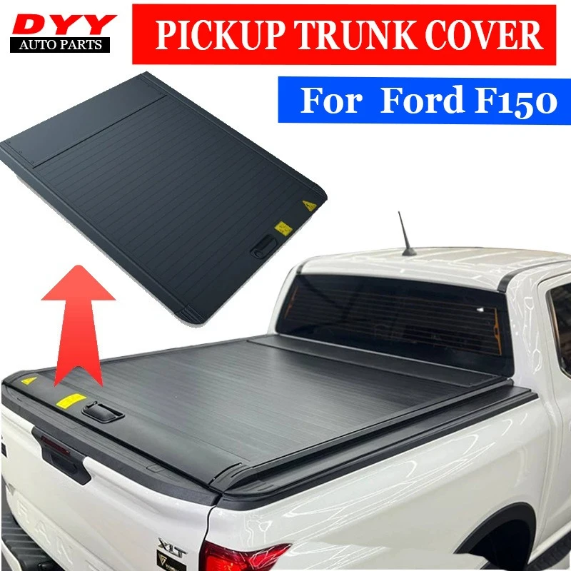 Tonneau Cover For 2015-2020 Ford F150 Raptor , Retractable Truck Bed Cover, Folding Hard Cover for F-150 Pickup