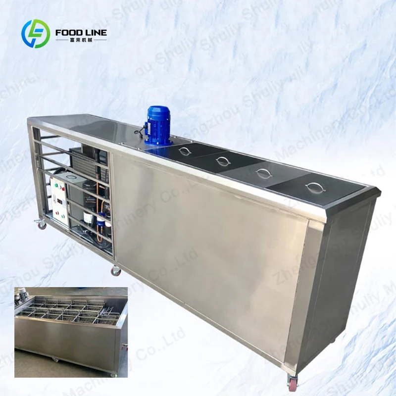 Industrial 5t Ice Block Machine 1 Ton Brine Block Ice Maker Customized Ice Block Making Machine Factory Direct Sales