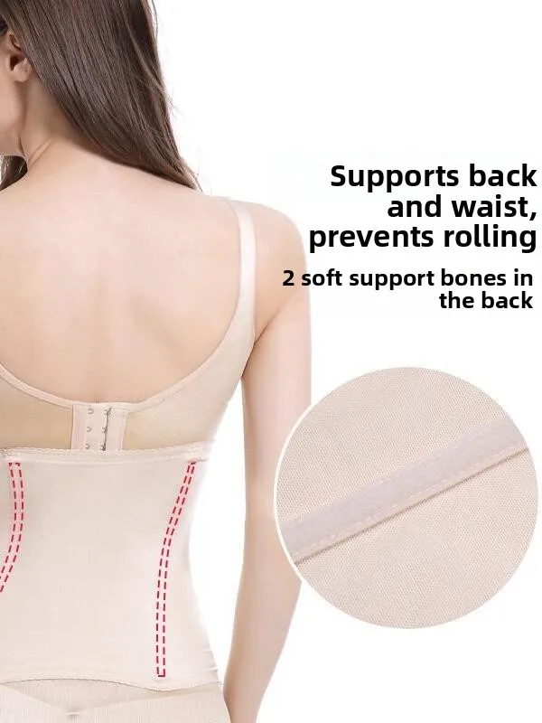 DGVV Powerful Shapewear Underwear Abdomen Binder Waist Trimmer Postpartum Tummy Control Slimming Bralette Polyester Nylon