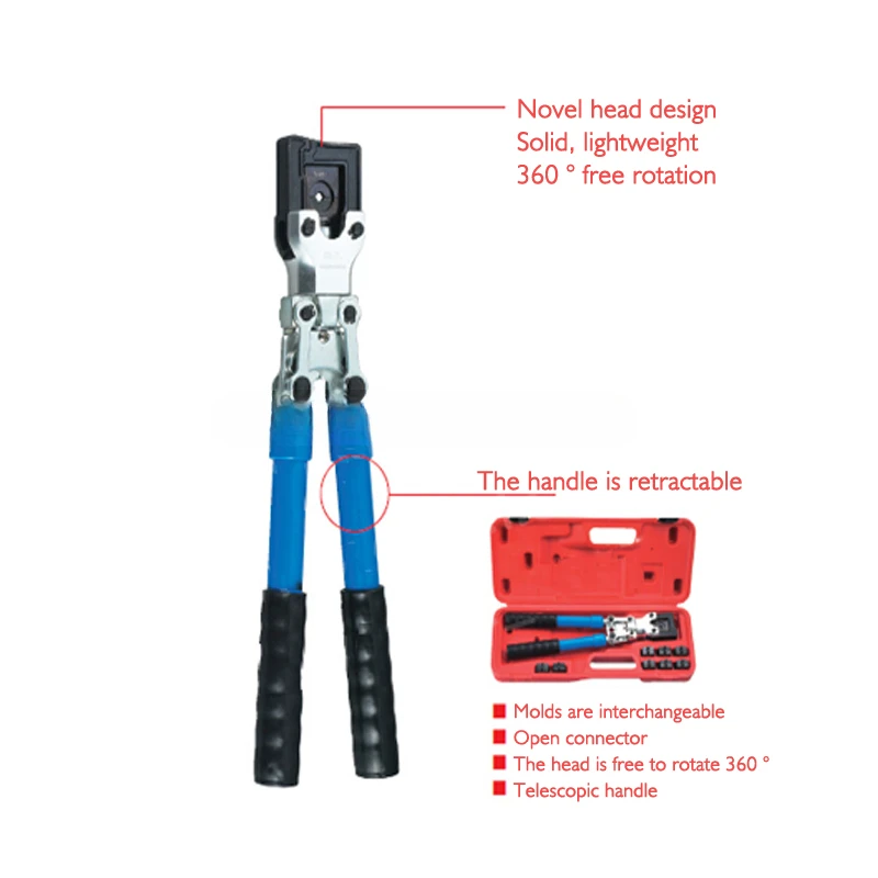 Handle telescopic terminal crimping pliers FS35K manual operation large open crimp terminal pincers tools