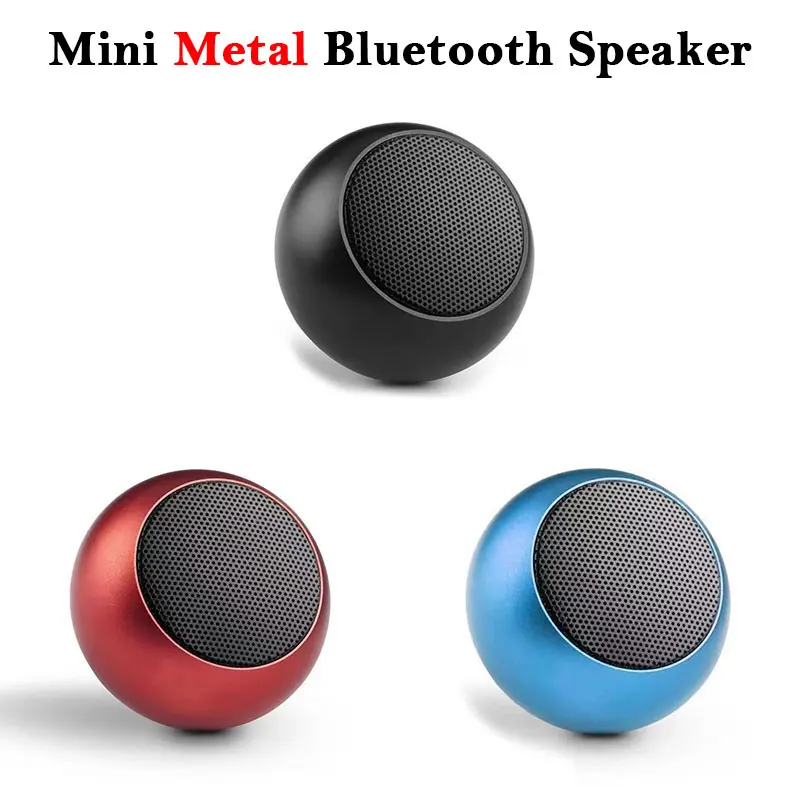 Metal Mini Wireless Bluetooth Speaker Hifi Portable Subwoofer Outdoor Music Stereo Surround Audio Player Bluetooth Speaker