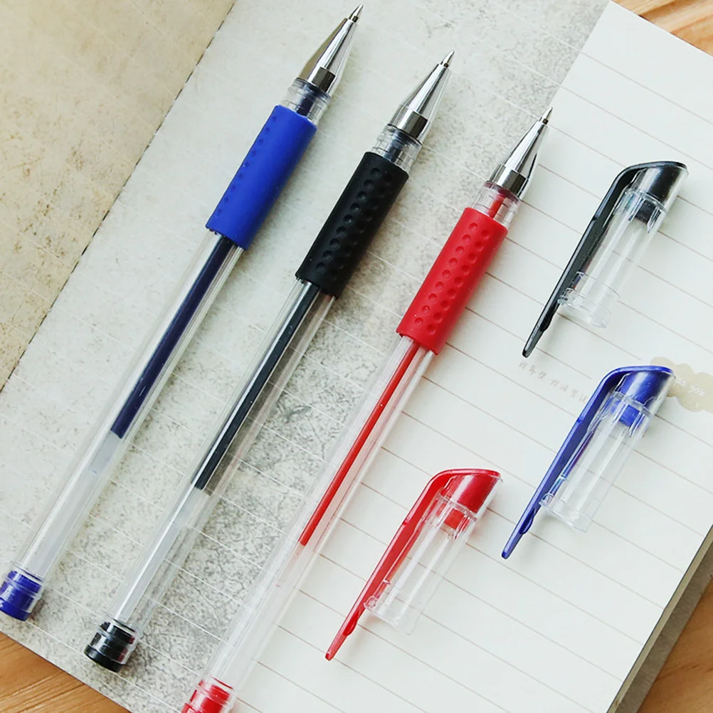 12Pcs Gel Ink Pen Set 0.5mm Fine Point Smooth Writing Ergonomic Grip Minimalist Design for Office School Home Gel Ink Pens