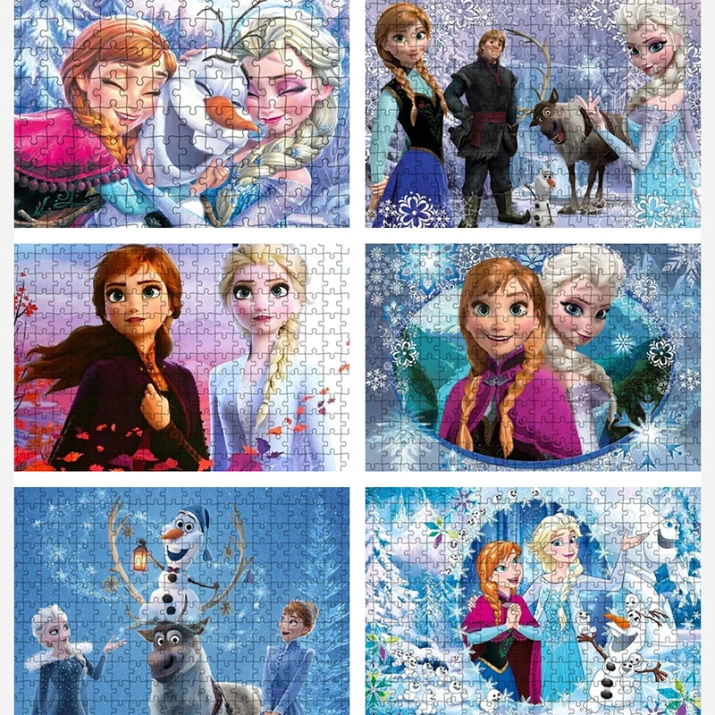 

Пазл Disney «Холодное сердце» Принцесса Диснея Эльза Анна 300/500/1000 шт. Пазлы Креативные фотографии Детские развивающие игрушки