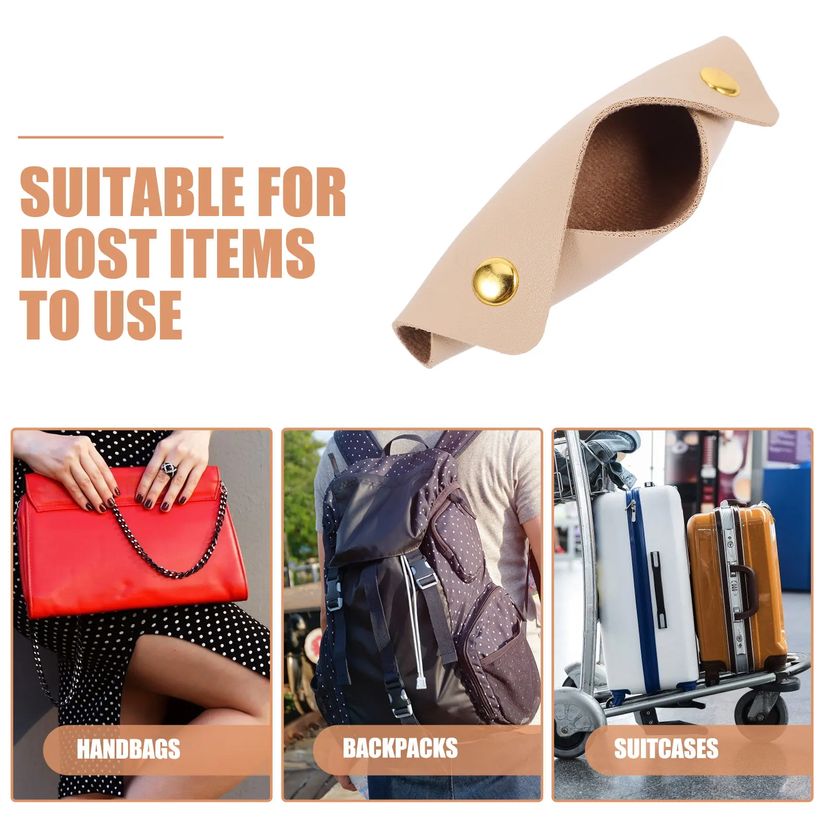 2 Pcs Anti-left Handle Case Decorative Wraps Portable Handbag Strap Protect Protector for Beige