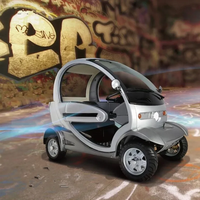 Household electric four-wheeler, student adult elderly battery car,  electric car electric car
