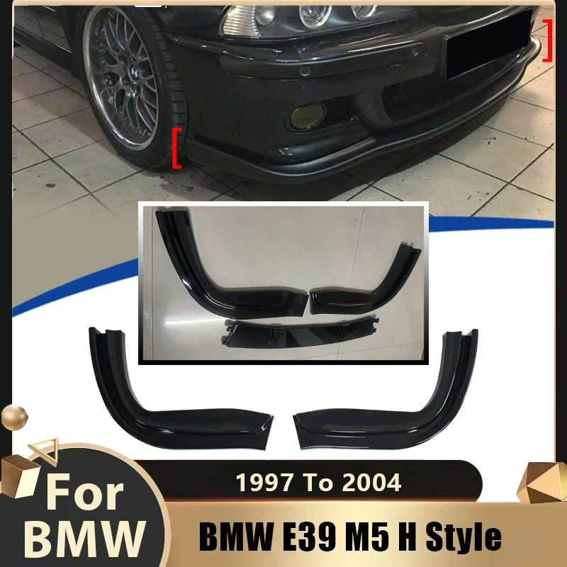 Para BMW E39 M5 1997-2004, Labio de Parachoques Delantero Estilo H, Accesorios para Coche, Kit de Carrocería, Spoiler, Divisor, Protector Inferior