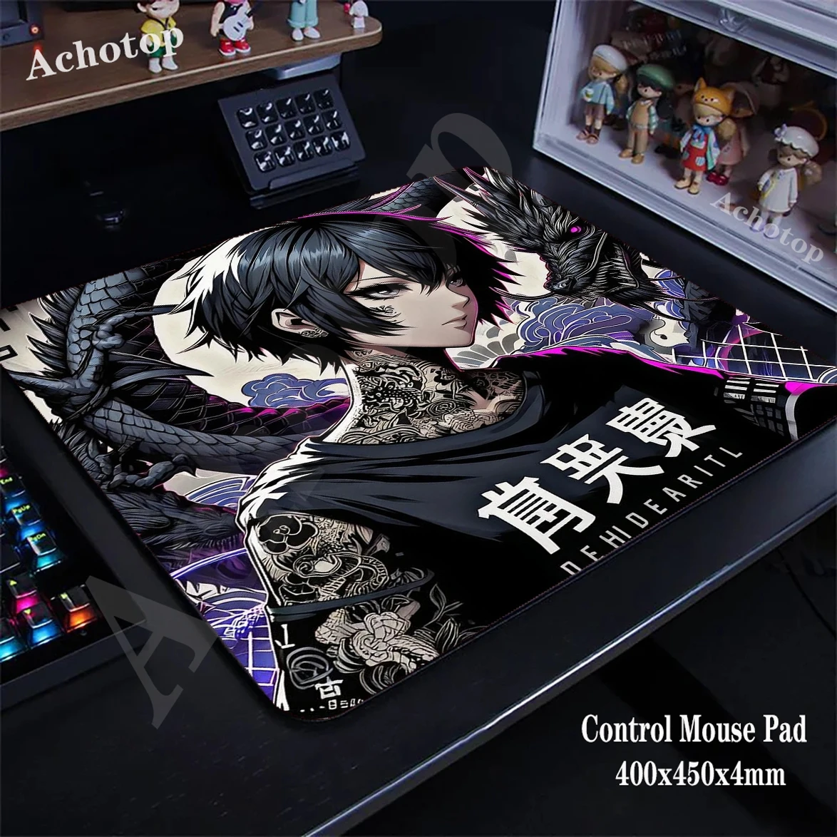 

Anime Girl Control Mousepad Office Rubber Mouse Pad Gaming 400x450mm Locking Edge Mouse Mat Anti-slip Game Keyboard Pads