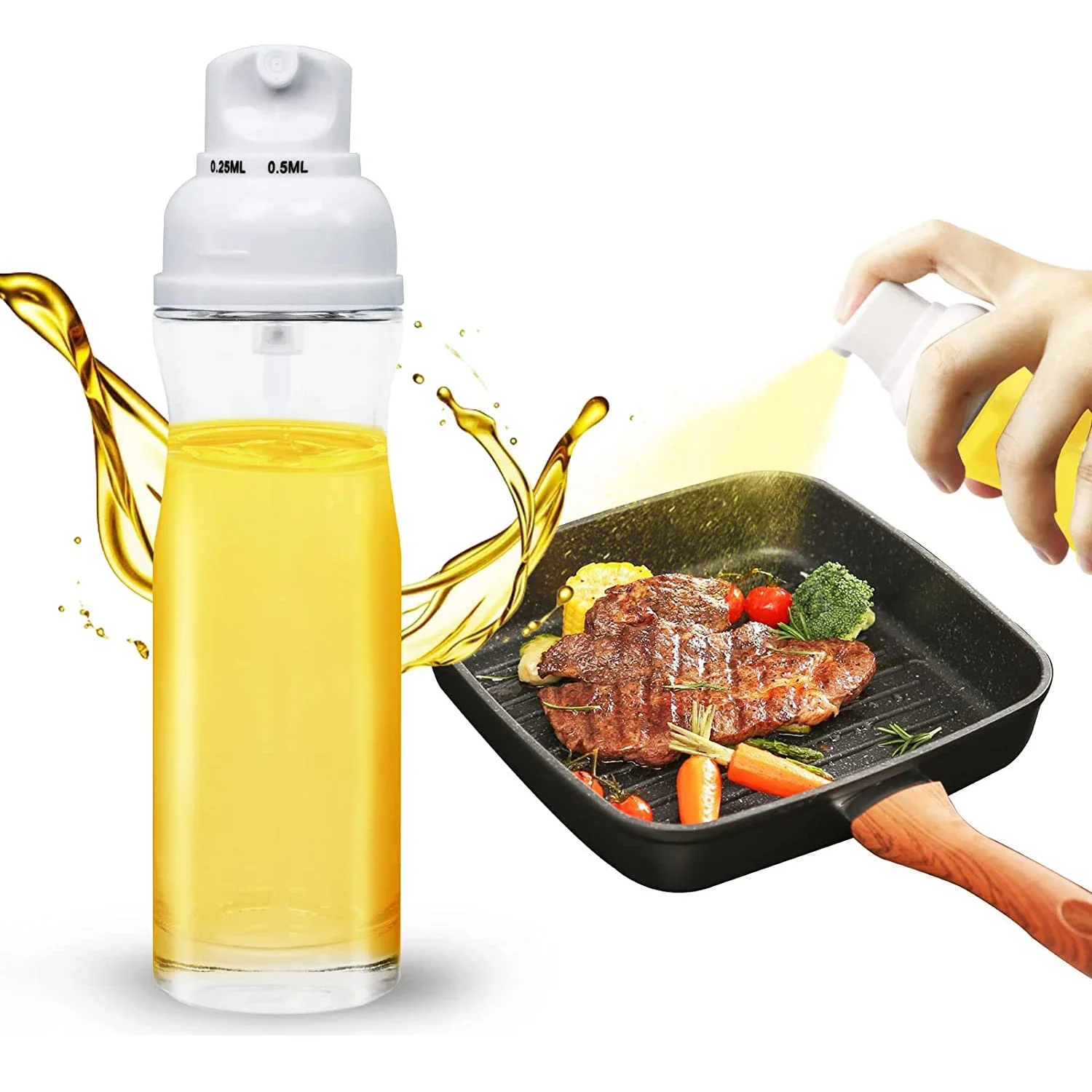 250ml Öl sprüh flasche Küche Kochen Olivenöl Spender Camping Grill Backen Essig Sojasauce Sprüh behälter Küchengeräte