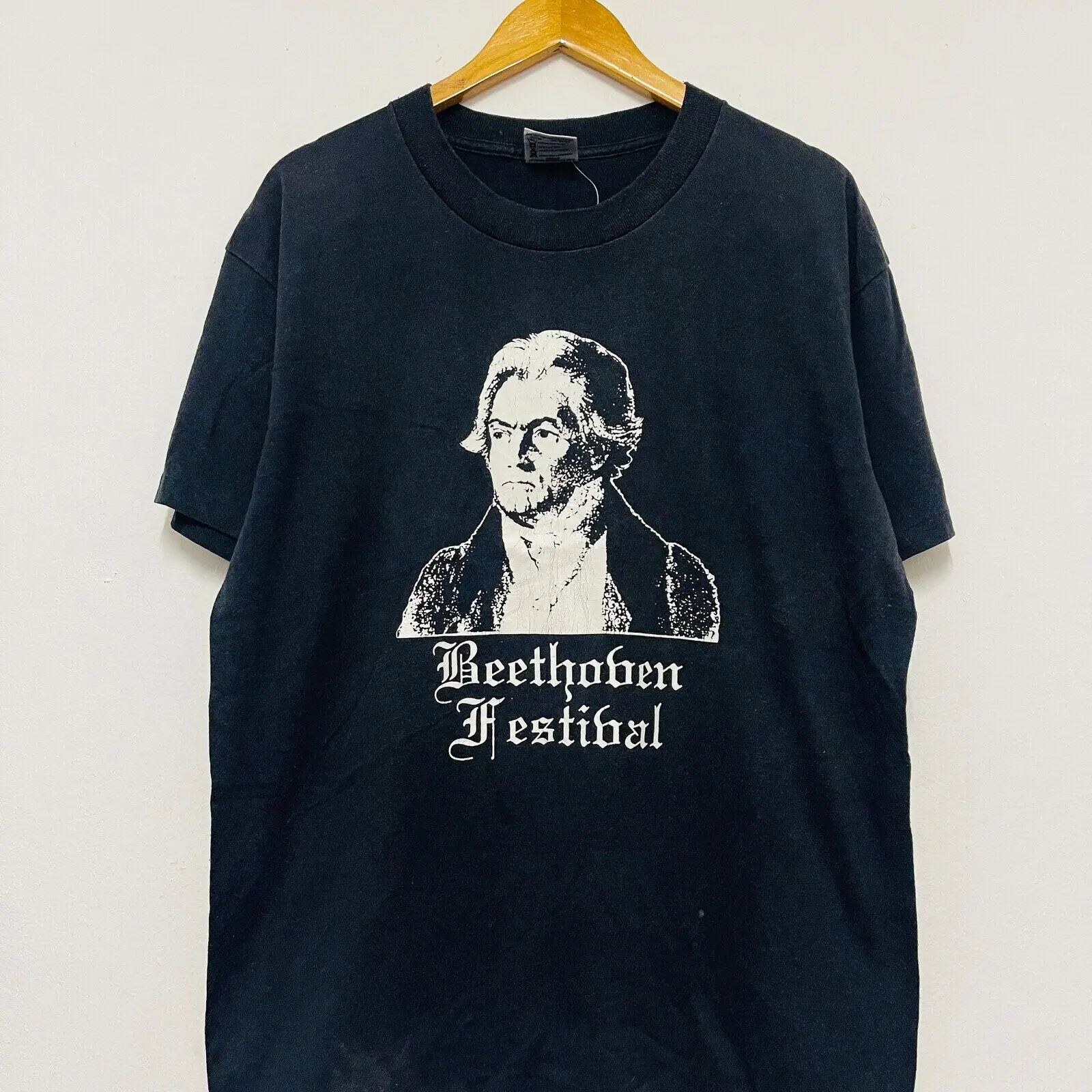 Винтажная Футболка 90-х годов для фестиваля Бетховен/оркестр/музыкальный фестиваль/турне/редкая/