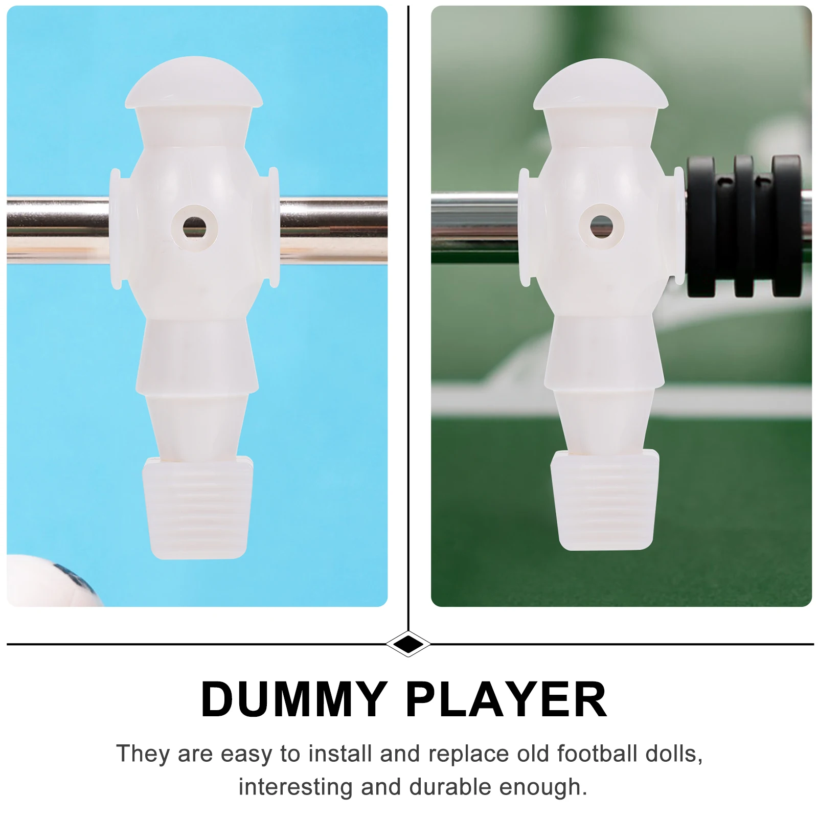 

4pcs Foosball Player Figurines Bright Colors Premium Resin Durable Lightweight Table Football Game Accessories Gaming Desk