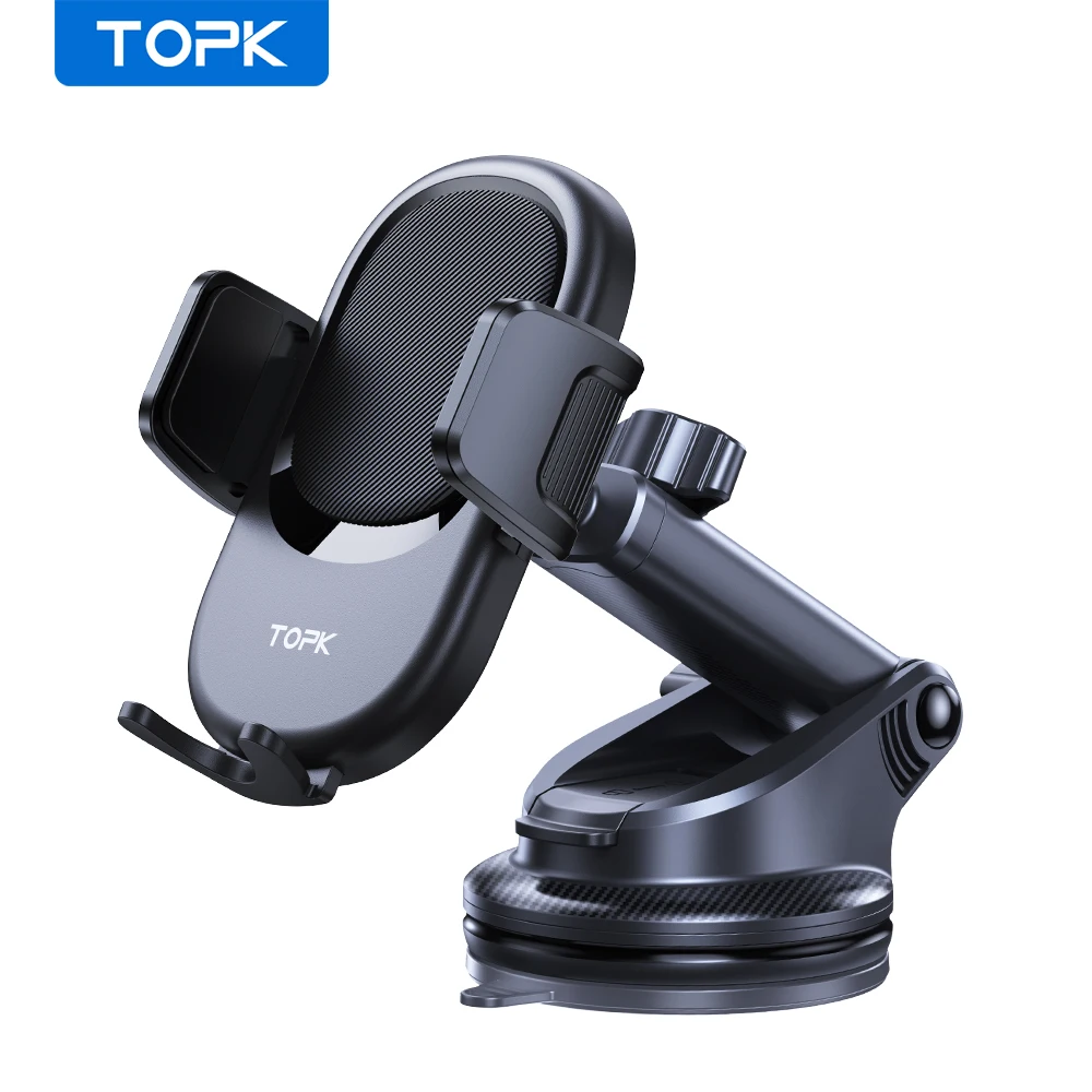 TOPK Autotelefonhalter, Armaturenbretthalterung, Full-Range-Einstellung, Automobil für iPhone 17, 16, 15 Pro Max, Samsung S25, Ultra, Freisprecheinrichtung