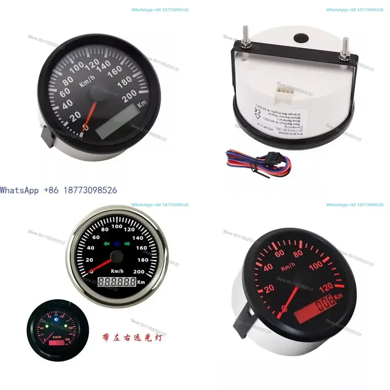 Car speedometer with adjustable speed ratio, original car sensor, motorcycle truck universal with lights, code table