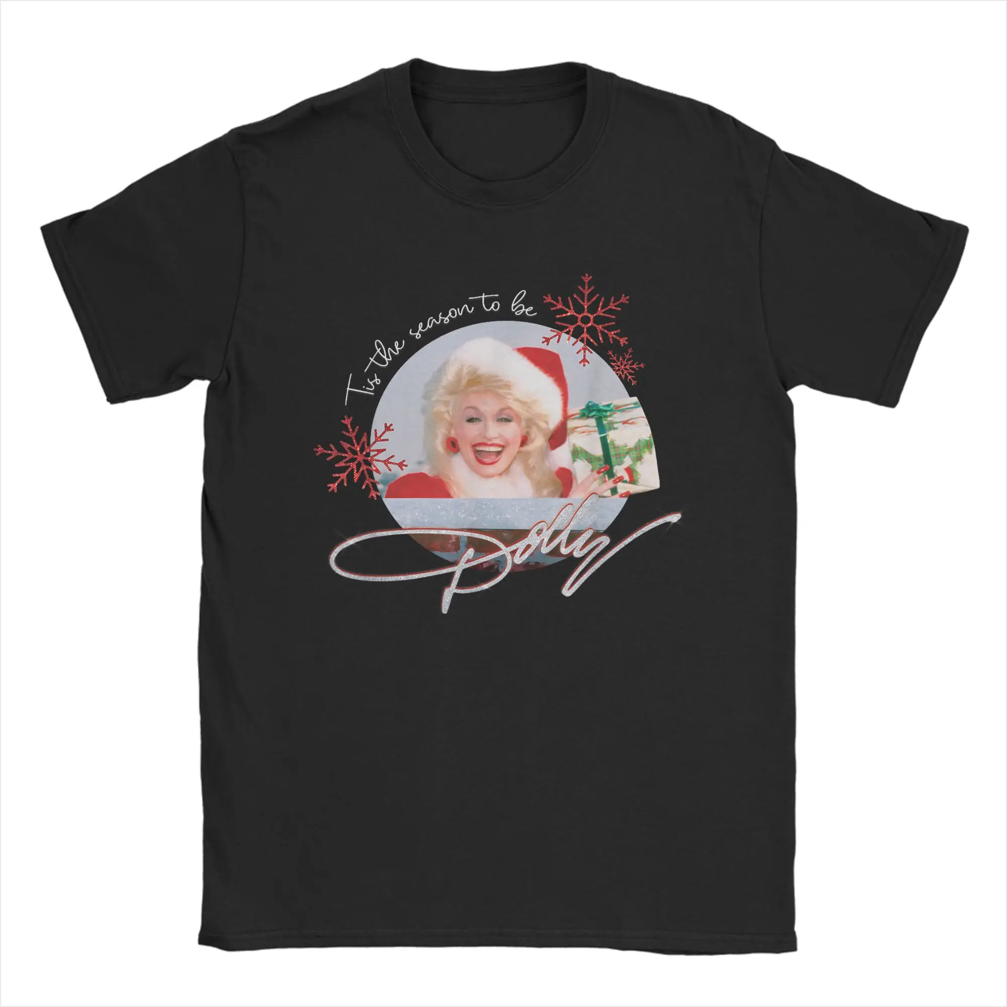 

Tis the Season to be Dolly Parton T-Shirt Male Vintage Cotton T Shirts Summer Crewneck Popular Tee Shirt Hot Sale Oversize Tops