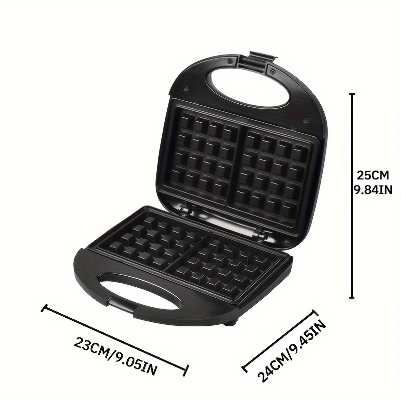 750Wago high-power rapid heating breakfast snack sandwich maker，Suitable for sandwich and waffle makers