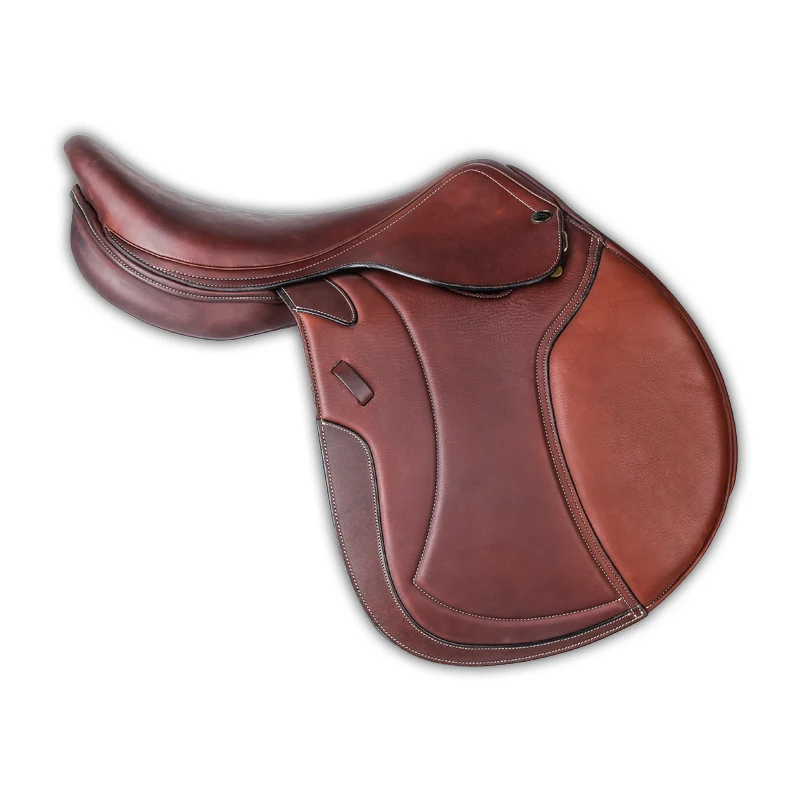 Good quality of cowhide leather jumping saddle