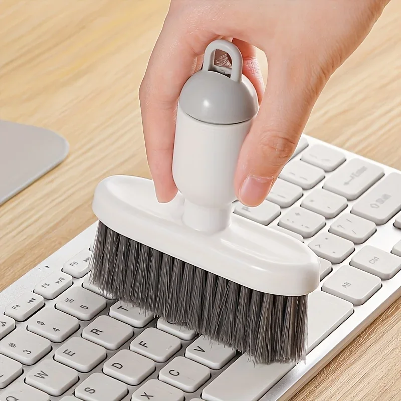 

Multifunctional Cleaning Brushes Computer Keyboard Cleaning Brush 2-in-1 Soft Bristle Dust Remover Tool Household Crevice Brush