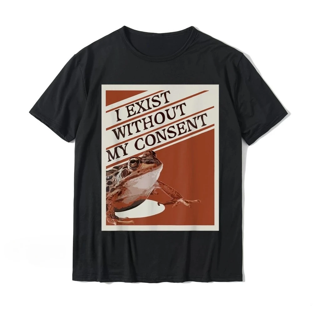 

Забавная футболка Surreal Meme Me IRL I Exist Without My Consent Frog Tee, женские и мужские рубашки, футболки с рисунком, топы