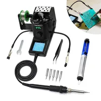 60W Digital Soldering Station CE FCC Certified Fast Heating PID Control 5 Tips Kit for PCB SMD Electronics Repair DIY Hobbyist