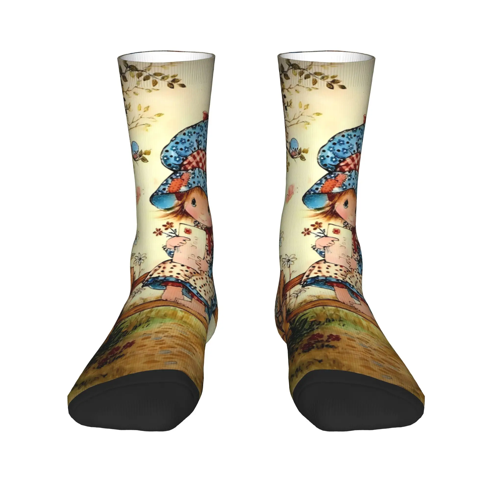 Sarah Kay With Cat Knitted Socks  Anti Bacterial Stockings Men Comfortable Cycling Socks Autumn Casual Design Socks