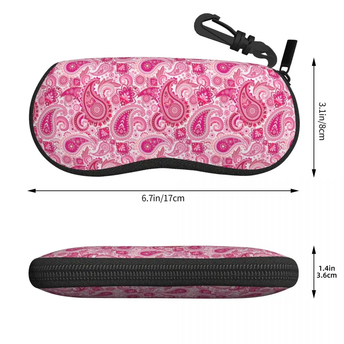 Custom Ethnic Bohemia Style Paisley Bandana Shell Eyeglasses Case Men Women Cute Glasses Case Sunglasses Box Pouch