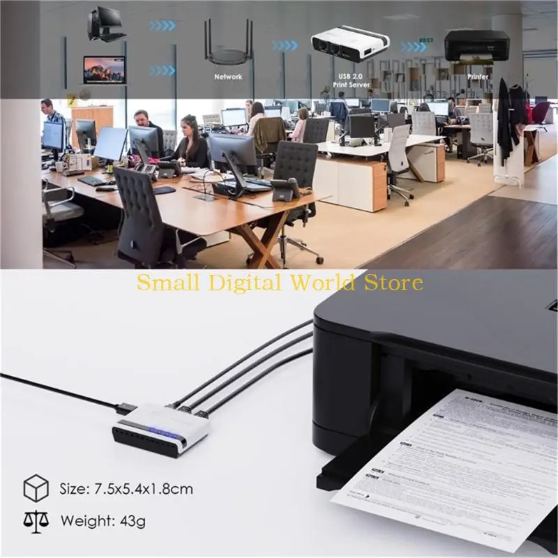 77UB USB2.0 Port Networking Wireless Print Server Support Cordond / Wireless / Standalone