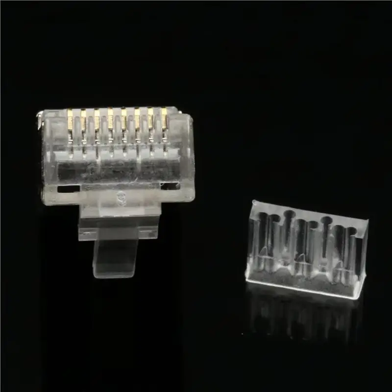 ABYP Cat6 Rj45 Connector Ethernet Cable Plug 8P8C Male 8Pin Modular Rj Rj45 Jack Terminal Network Metal Shielded B