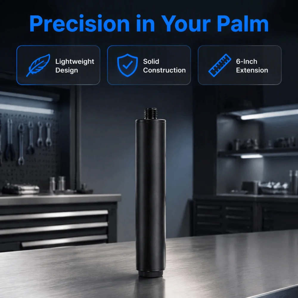 6 Inch Length Pool Cue Extender Aluminum Material Easy To Install Billiard Cue Extension Billiards Cue Stick Extension