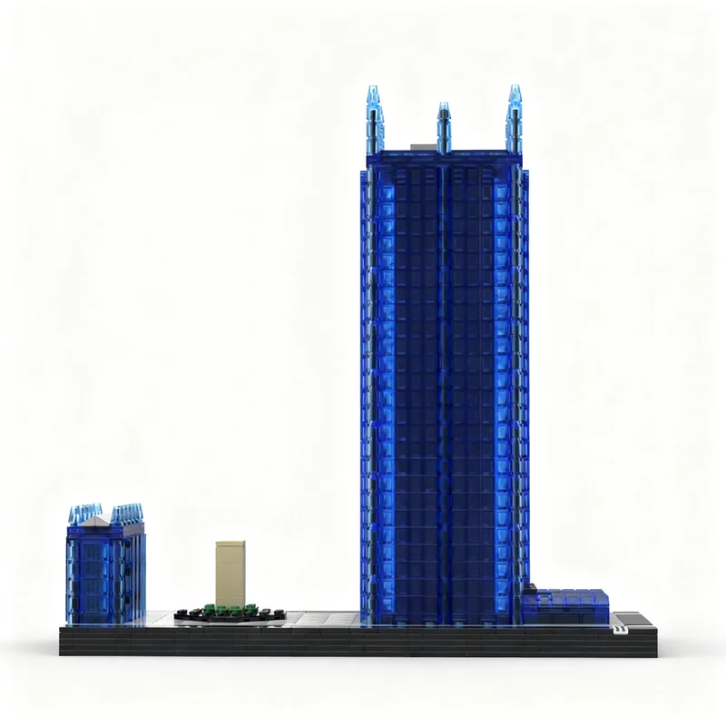 2368pcs MOC PPG Place at 1 650th Scale Architecture Model Building blocks Architecture toys Christmas gifts Education Kids DIY