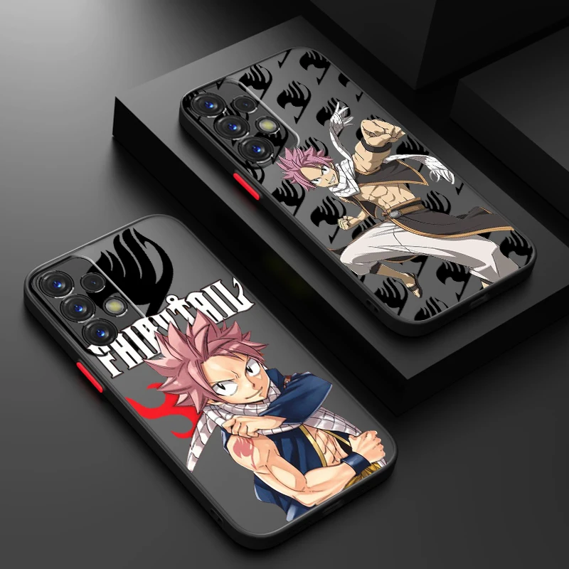 F-Fairy T-Tail N-Natsu D-Dragneel Frosted Translucent For Samsung A53 A52 A33 A32 A51 A71 A21S A13 A73 A50 A22 A12 5G Soft