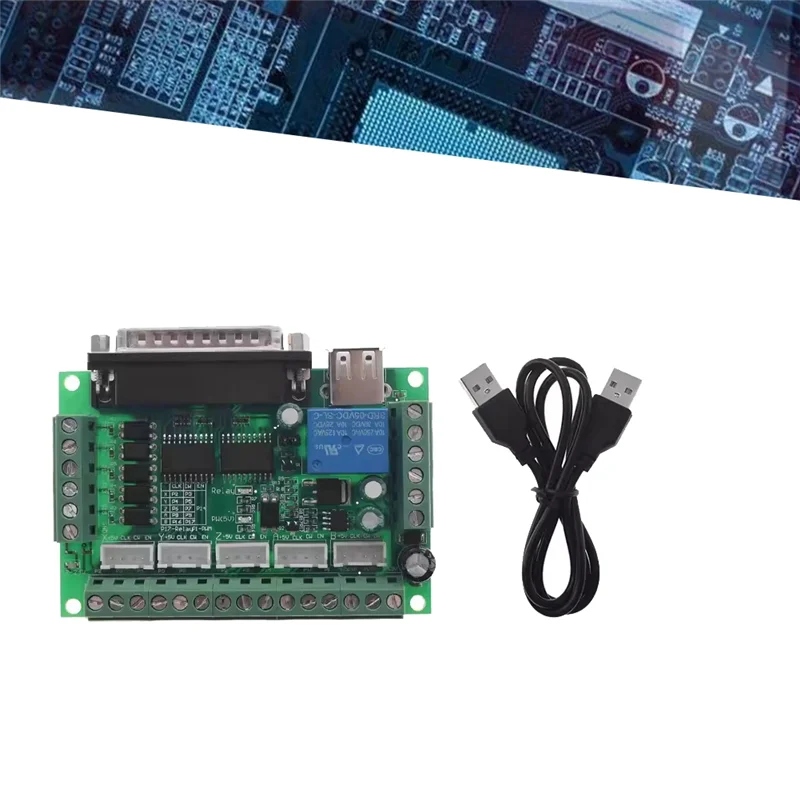AF95-MACH3 Engraving Machine 5 Axis CNC Breakout Board With Optical Coupler For Stepper Motor Drive Controller