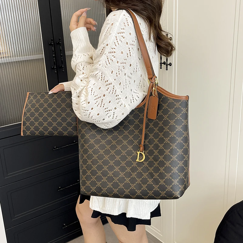 

Элегантная женская кожаная сумка-тоут, роскошная дизайнерская сумка через плечо, классическая сумка на плечо, винтажная мода