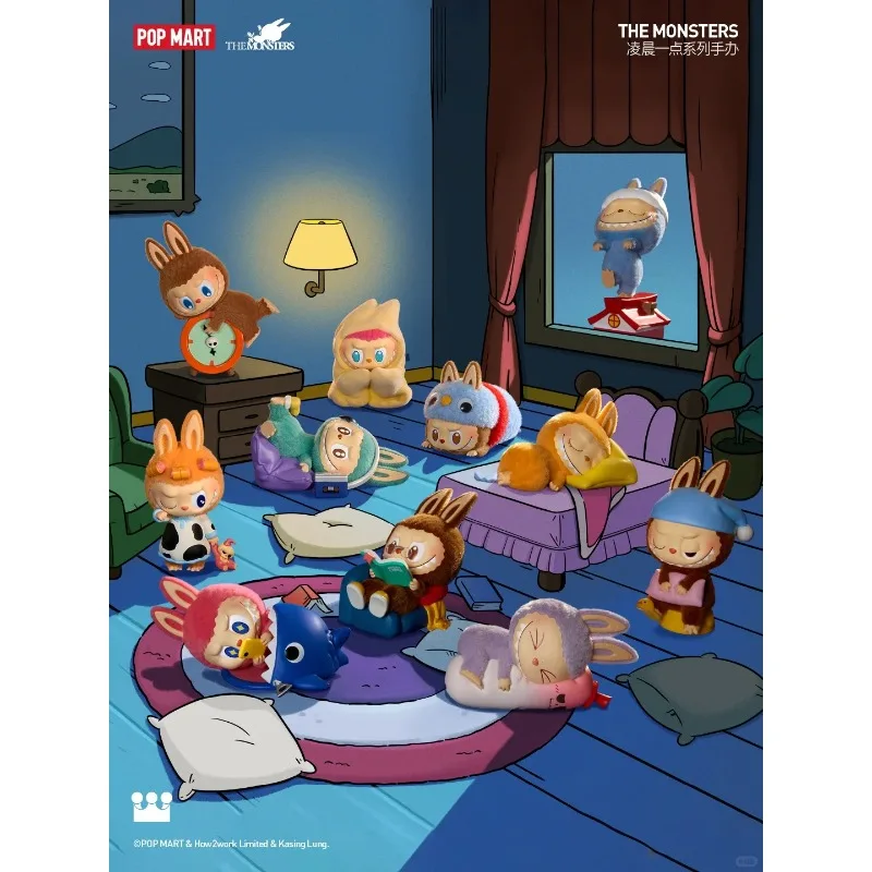 

POPMART LABUBU THE MONSTERS 1:00 A.M. Серия Креативная глухая коробка для домашнего интерьера Рисунок Периферия Подарок-сюрприз Подлинный на складе
