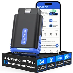 MUCAR DriverScan Bidirectional Scan Tool OBD2 Bluetooth Scanner Car Diagnostic Tools Full System Diagnose 15 Reset Code Reader