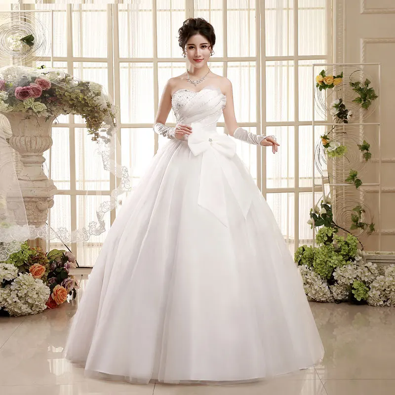 Customized New Wedding Dress Plus Size Lace Up Wedding Dresses Embroidery Ball Gowns Princess Dresses