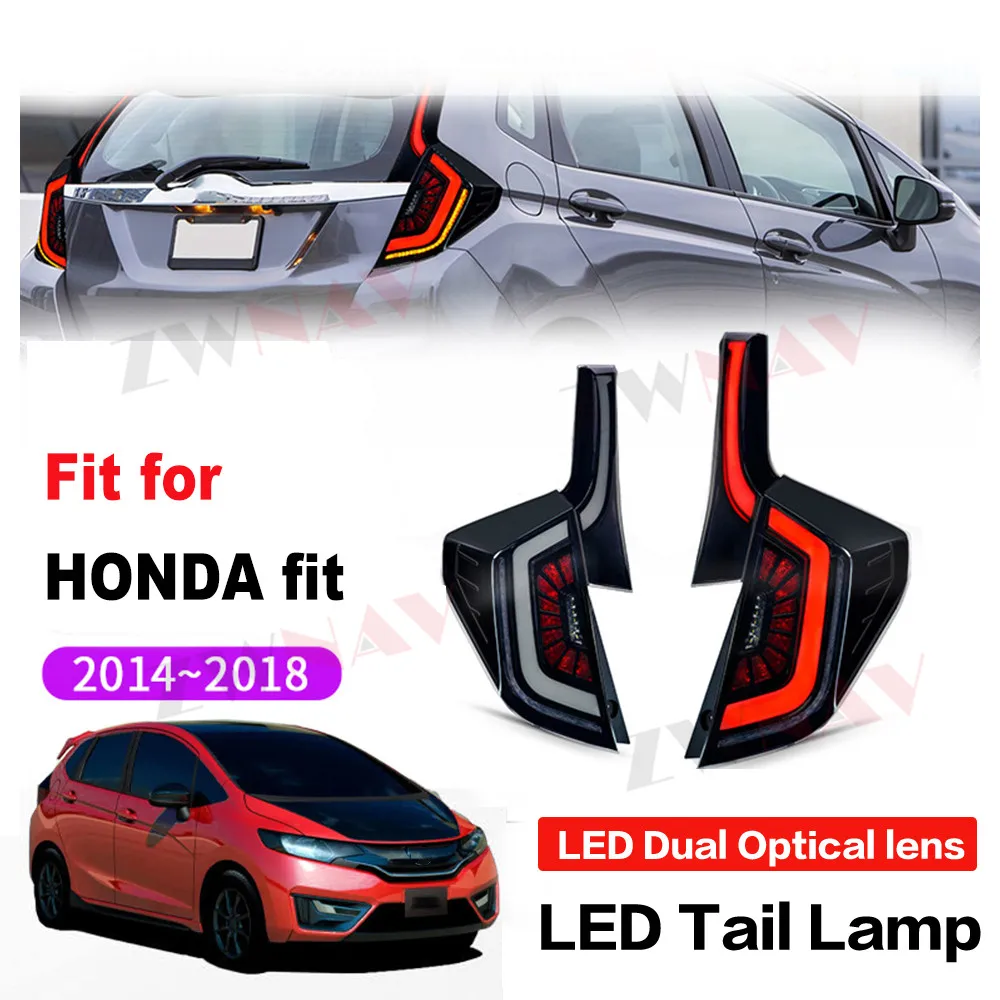 

For Honda FIT JAZZ 2014 2015 2016 2017 2018 Car Rear Light LED Taillight Lights Turn Signal Assembly Modification Lamp Accessory