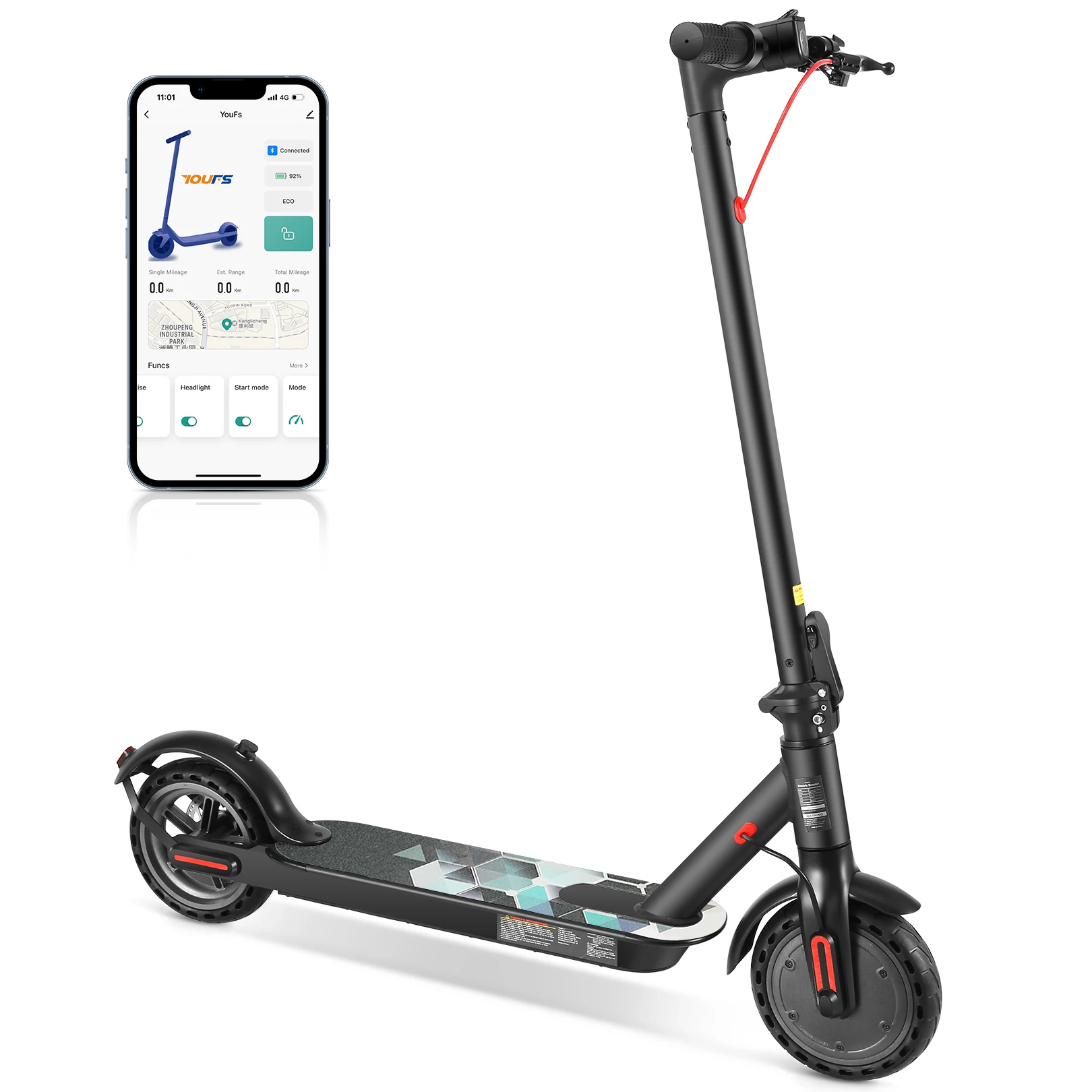 Caroma Electric Scooter, Peak 630W Motor, Up to 20 Mph, 8.5