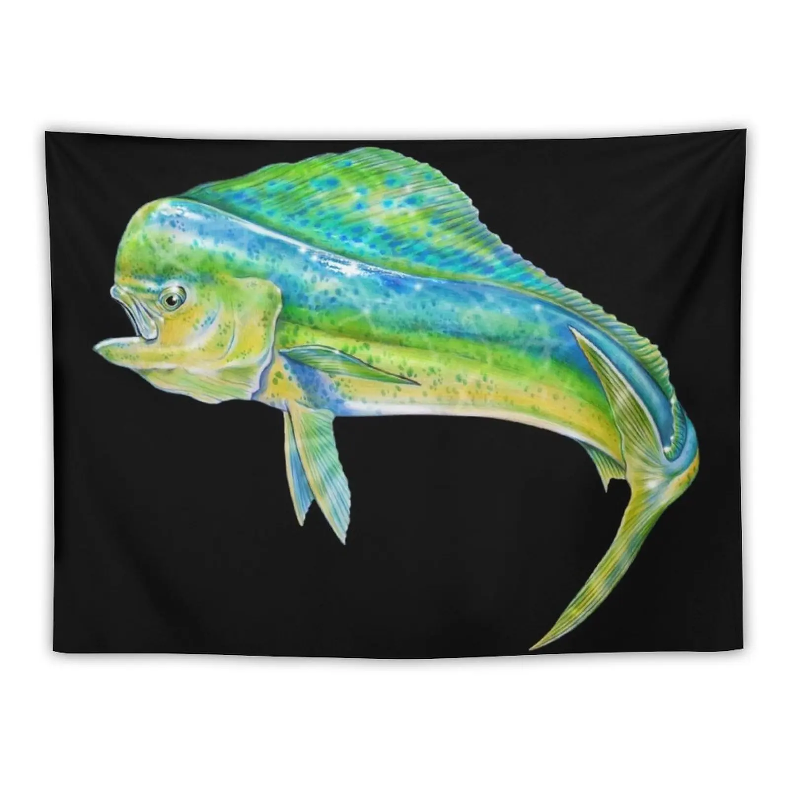 

New Mahi Mahi Tapestry Wall Decor Hanging Aesthetics For Room Wallpaper Tapestry Wall Deco