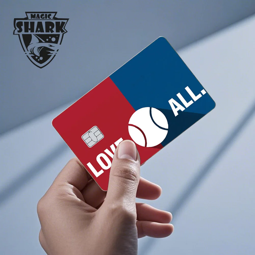 Magischer Hai Lustiger Fußball Geld Meme Totenkopf Einkaufs-3M Wasserdichter Aufkleber-Film für Debit Metro Kreditkarten Vorderseite – Detail 12