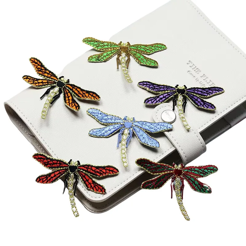 1 Piece Embroidered Dragonfly Patch Cloth Stickers for Jeans Coat Accessories Iron On Applique for DIY