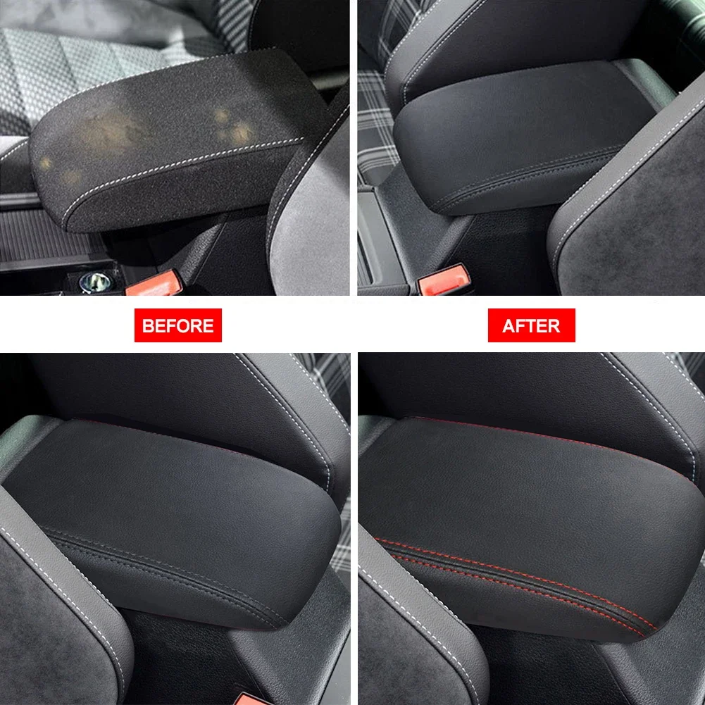 Car Armrest Box Center Console Lid Armrest Cover Interior Microfiber Leather Cover For VW Volkswagen Golf 7 MK7 2012 -2019