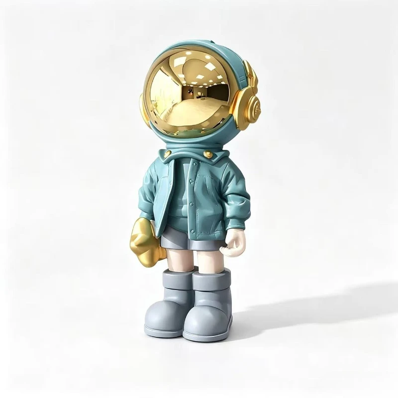 Creative Astronaut Figurine Modern Spaceman Ornament Desktop Statue Home Decor for Living Room Bookcase Office Shelf Gift