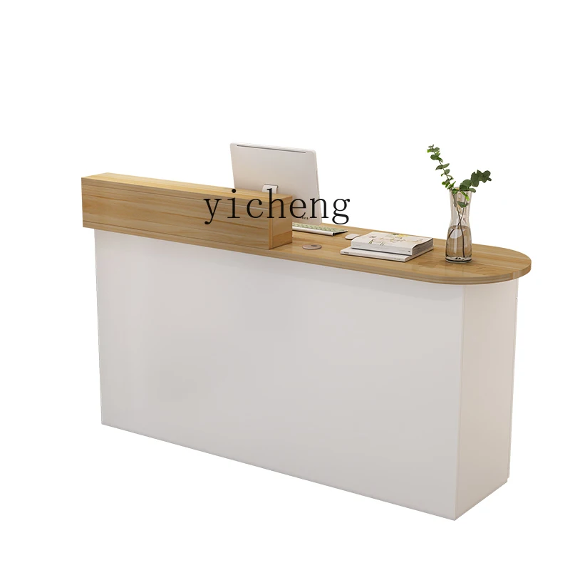 

ZC Simple Modern Cash Register Counter Beauty Salon Barber Shop Small Bar Front Desk Reception Counter