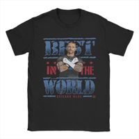 Men Cm Punk T Shirts Best In The World Poster 100% Cotton Tops Novelty Short Sleeve Crew Neck Tees Summer T-Shirts