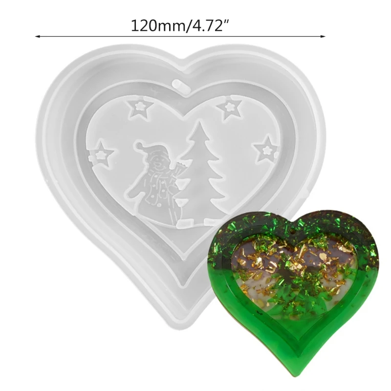 Silicone Material Moulds Resin Epoxy Keychain Molds Christmas Theme Dropship