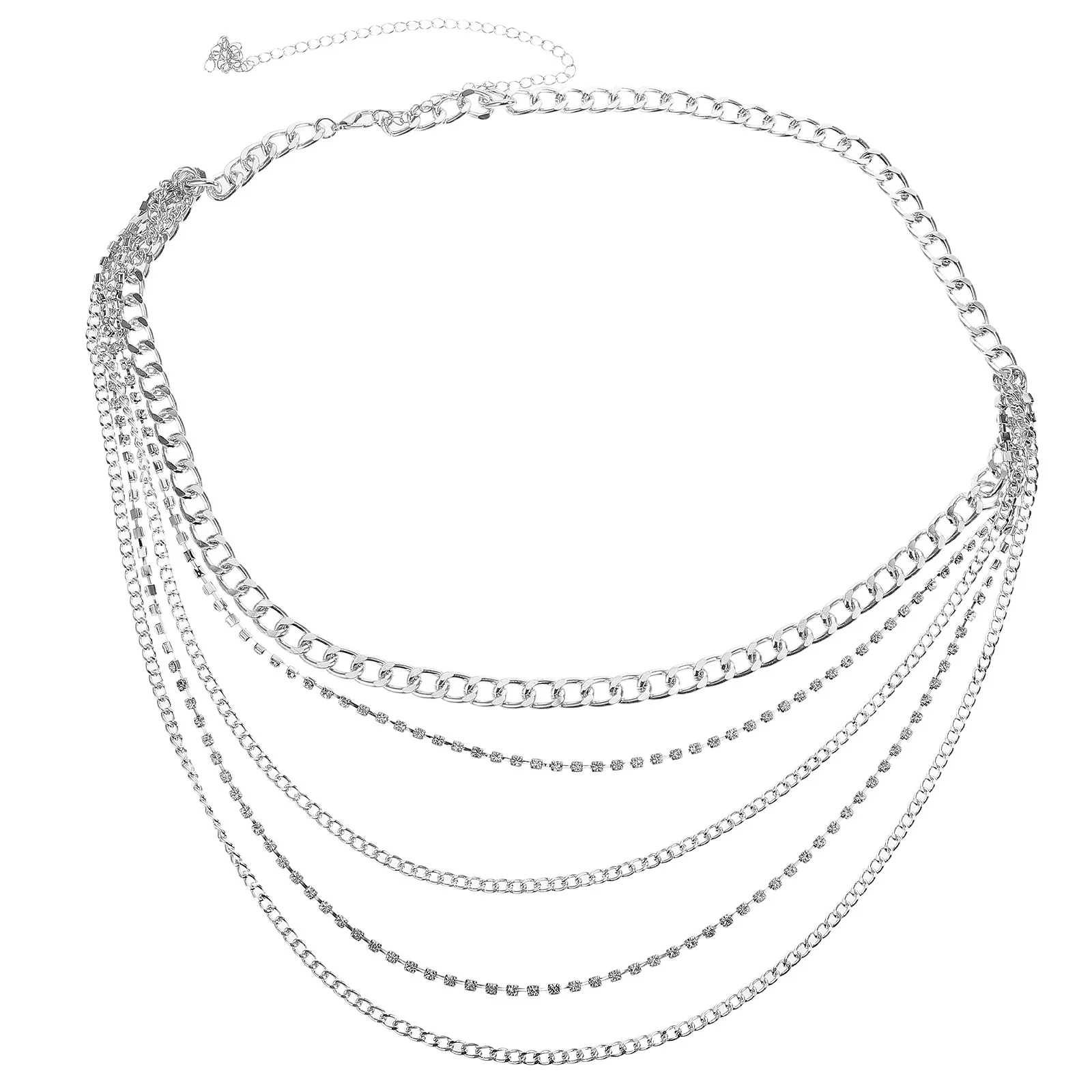

Multi-Layer Fashion Waist For Women Rhinestone Body Jewelry Sparkly Belt Chain Party Dress Casual Outfits Body Chain Women Waist