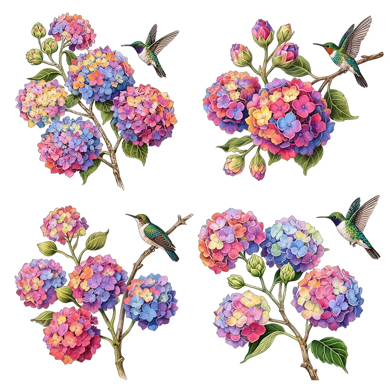 Three Ratels CFN79 Elegant embroidered ball flower colorful flower wall stickers for home decoration