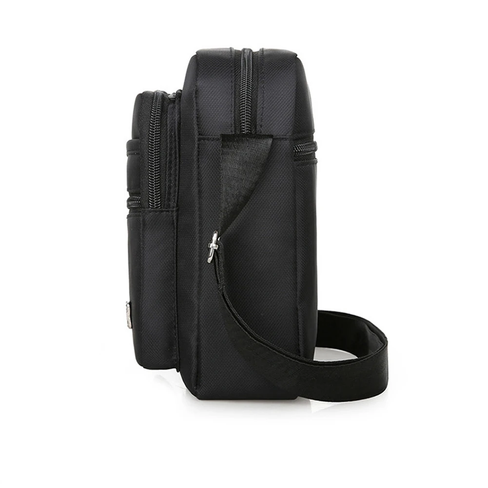 

Male Shoulder Bag Large Capacity Oxford Pillow Crossbody Bag Breathable Men Scratch Resistant with Zipper Daily Leisure